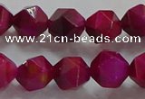 CNG6536 15.5 inches 10mm faceted nuggets red tiger eye beads