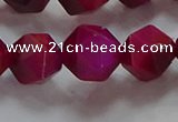 CNG6537 15.5 inches 12mm faceted nuggets red tiger eye beads