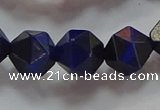 CNG6544 15.5 inches 10mm faceted nuggets blue tiger eye beads