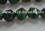 CNG6548 15.5 inches 10mm faceted nuggets green tiger eye beads