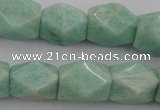 CNG657 15.5 inches 13*18mm faceted nuggets amazonite beads