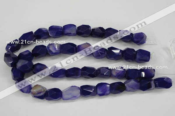 CNG681 15.5 inches 13*18mm - 15*20mm faceted nuggets agate beads