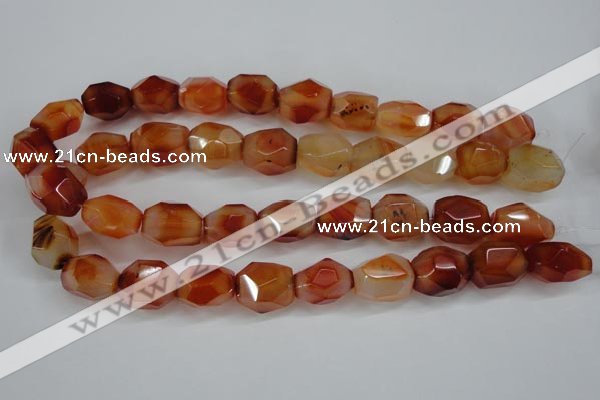 CNG685 15.5 inches 15*18mm - 18*20mm faceted nuggets agate beads