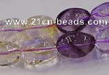 CNG6860 15.5 inches 12*16mm - 13*18mm nuggets amethyst & citrine beads