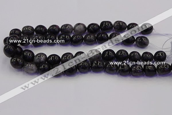 CNG6869 12*16mm - 13*18mm nuggets black rutilated quartz beads