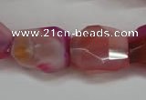 CNG687 15.5 inches 15*18mm - 18*20mm faceted nuggets agate beads