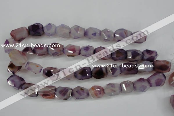 CNG688 15.5 inches 15*18mm - 18*20mm faceted nuggets agate beads