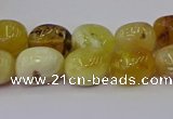 CNG6880 15.5 inches 8*12mm - 10*14mm nuggets yellow opal beads