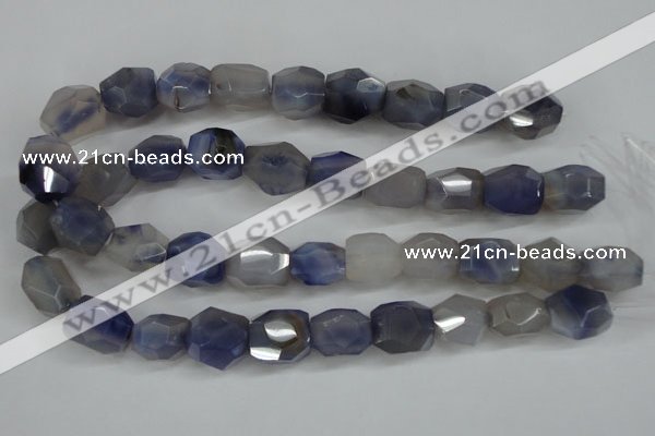 CNG689 15.5 inches 15*18mm - 18*20mm faceted nuggets agate beads