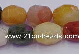 CNG6890 12*16mm - 13*18mm faceted nuggets mixed rutilated quartz beads