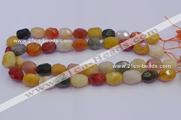 CNG6890 12*16mm - 13*18mm faceted nuggets mixed rutilated quartz beads