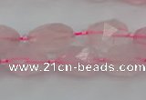 CNG6915 15.5 inches 8*12mm - 12*16mm faceted nuggets rose quartz beads