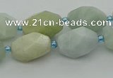 CNG6919 15.5 inches 12*16mm - 13*18mm faceted nuggets aquamarine beads