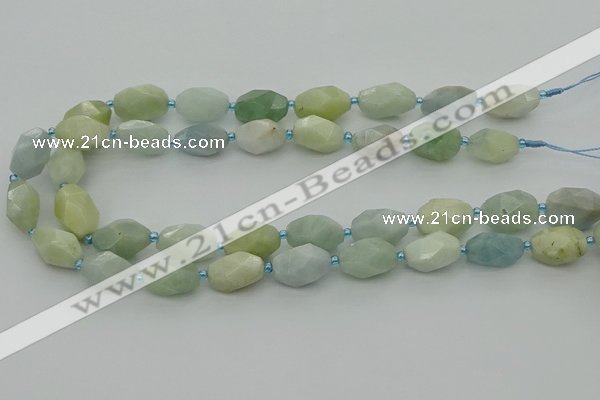 CNG6919 15.5 inches 12*16mm - 13*18mm faceted nuggets aquamarine beads