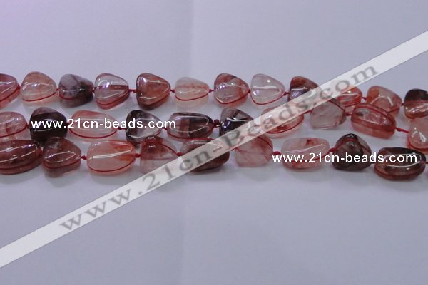 CNG693 15.5 inches 13*18mm - 15*16mm freeform pink quartz beads