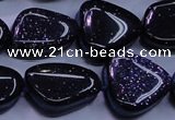 CNG694 15.5 inches 13*18mm - 15*16mm freeform blue goldstone beads