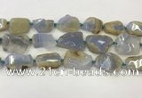 CNG6949 15.5 inches 22*30mm - 30*40mm freeform blue chalcedony beads