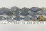 CNG6950 15.5 inches 18*20mm - 22*30mm freeform blue chalcedony beads