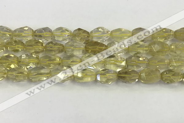 CNG6955 10*14mm - 13*18mm faceted nuggets lemon quartz beads