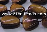 CNG696 15.5 inches 13*18mm - 15*16mm freeform yellow tiger eye beads