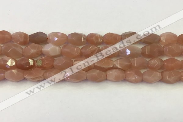 CNG6964 15.5 inches 9*11mm - 10*14mm faceted nuggets moonstone beads