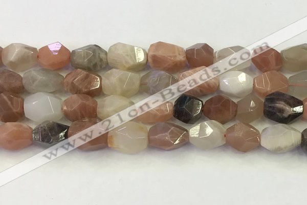 CNG6967 12*14mm - 13*18mm faceted nuggets mixed moonstone beads