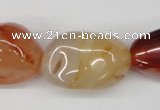 CNG70 15.5 inches 13*18mm - 25*35mm nuggets red agate gemstone beads