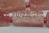 CNG7014 15.5 inches 10*28mm - 12*30mm freeform druzy agate beads