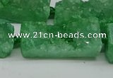 CNG7017 15.5 inches 10*28mm - 12*30mm freeform druzy agate beads