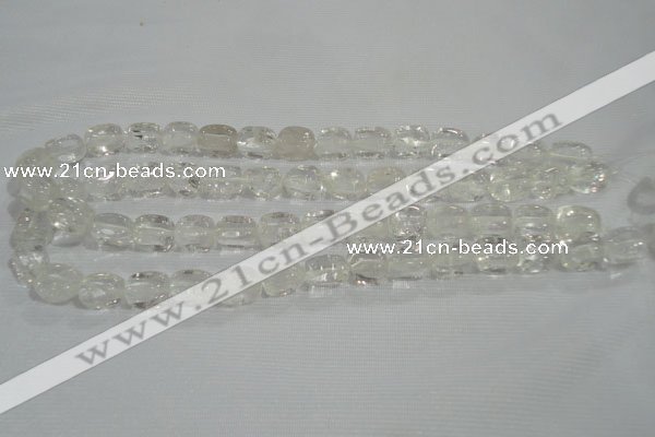 CNG705 15.5 inches 10*14mm nuggets white crystal beads wholesale