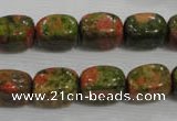 CNG708 15.5 inches 10*14mm nuggets unakite beads wholesale