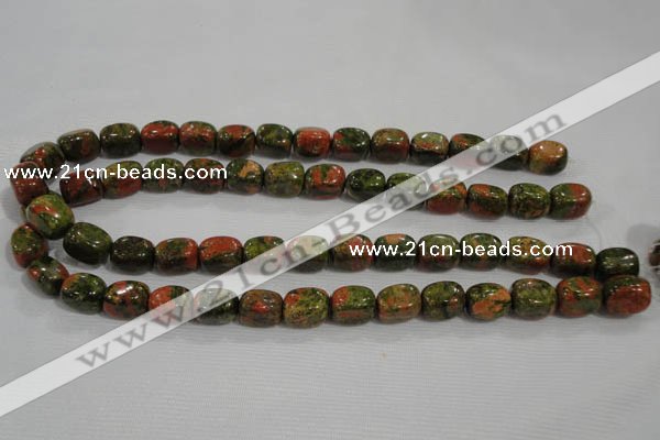 CNG708 15.5 inches 10*14mm nuggets unakite beads wholesale