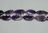 CNG7089 15.5 inches 25*35mm - 35*45mm faceted freeform amethyst beads