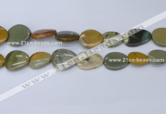 CNG7112 18*25mm - 30*40mm freeform wildhorse picture jasper beads