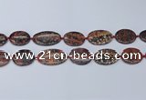 CNG7113 18*25mm - 20*33mm freeform red snowflake obsidian beads