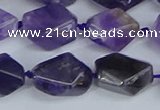 CNG7132 15.5 inches 6*10mm - 10*14mm faceted nuggets amethyst beads