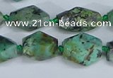 CNG7138 6*10mm - 10*14mm faceted nuggets African turquoise beads