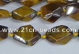 CNG7139 6*10mm - 10*14mm faceted nuggets yellow tiger eye beads