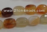 CNG714 15.5 inches 10*14mm nuggets red agate beads wholesale