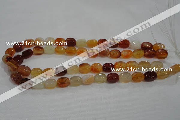 CNG714 15.5 inches 10*14mm nuggets red agate beads wholesale