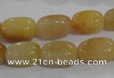 CNG717 15.5 inches 10*16mm nuggets yellow jade beads wholesale