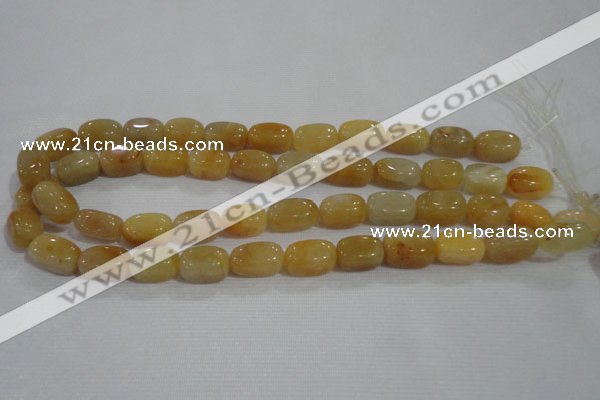 CNG717 15.5 inches 10*16mm nuggets yellow jade beads wholesale