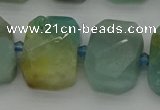 CNG7201 15.5 inches 13*18mm - 15*20mm faceted freeform amazonite beads