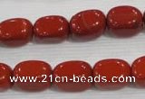 CNG721 15.5 inches 10*14mm nuggets red jasper beads wholesale