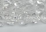 CNG7211 15.5 inches 8mm faceted nuggets white crystal beads