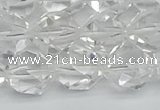 CNG7213 15.5 inches 12mm faceted nuggets white crystal beads