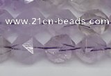 CNG7218 15.5 inches 12mm faceted nuggets amethyst beads wholesale