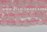 CNG7225 15.5 inches 6mm faceted nuggets rose quartz beads