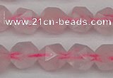 CNG7228 15.5 inches 12mm faceted nuggets rose quartz beads