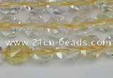 CNG7230 15.5 inches 6mm faceted nuggets citrine gemstone beads